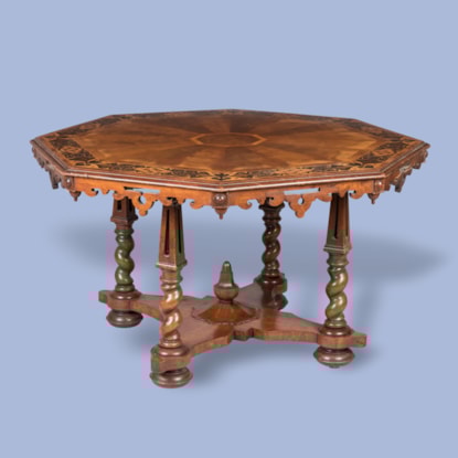 A Mid-Nineteenth Century Octagonal Centre Table Attributed to James Winter